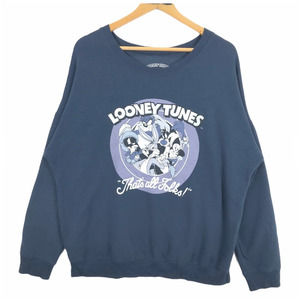 Warner Bros Women's Looney Tunes Graphic Oversize Sweatshirt XS NEW